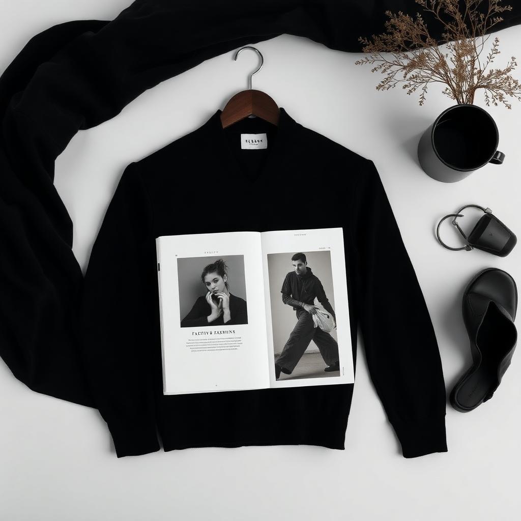 Premium fashion ecommerce flat lay